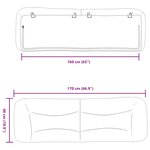 vidaXL Coussin de tête de lit taupe 160 cm tissu