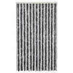 vidaXL Rideau anti-mouches gris et noir 118x220 cm chenille