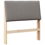 vidaXL Tête de lit capitonnée Taupe 100 cm Pin massif
