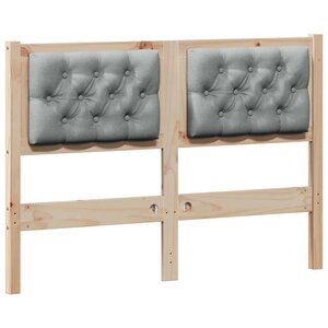 vidaXL Tête de lit Marron et gris clair 135 cm Bois massif en pin