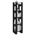 vidaXL Bibliothèque/Séparateur de pièce Noir 41x35x160 cm Pin massif