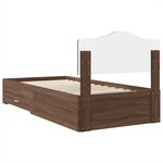 vidaXL Cadre de lit Chêne brun 90 x 190 cm Bois d'ingénierie