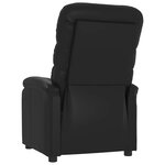 vidaXL Fauteuil inclinable Noir Similicuir