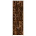 vidaXL Armoire de rangement chêne fumé 70x42 5x225cm bois d'ingénierie