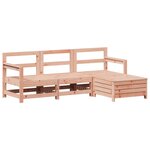 vidaXL Salon de jardin 4 Pièces bois massif sapin de douglas