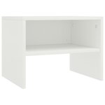vidaXL Tables de chevet 2 Pièces Blanc 40x30x30 cm Bois d'ingénierie