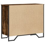 vidaXL Commode chêne fumé 91x35 5x74 5 cm bois d'ingénierie