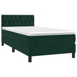 vidaXL Sommier à lattes de lit avec matelas Vert foncé 90x200 cm