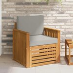 vidaXL Canapé d’extérieur Bois d'acacia massif et polyester Naturel