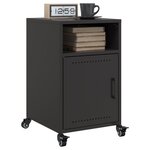 vidaXL Tables de chevet 2 Pièces noir 36x39x59 cm acier