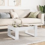 vidaXL Table basse avec LED infini blanc 70x53x30 cm