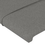 vidaXL Tête de lit avec oreilles Gris foncé 183x23x118/128 cm Tissu