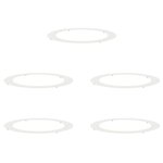 vidaXL Anneaux d'arbre plats 5 Pièces Blanc Ø90 / 120 cm Acier