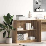 vidaXL Bibliothèque chêne artisanal 80x24x76 cm bois d'ingénierie
