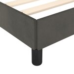 vidaXL Cadre de lit sans matelas gris foncé 140x200 cm velours