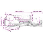 vidaXL Ensemble de canapés d'extérieur 4 pc Naturel et Beige