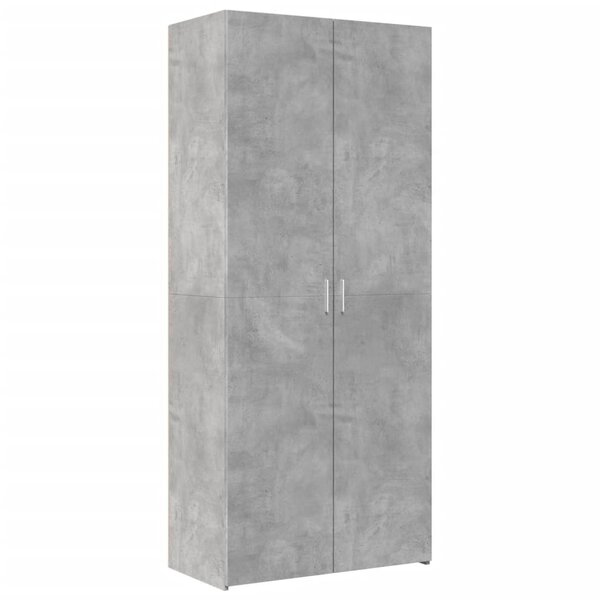 vidaXL Buffet haut gris béton 80x42 5x185 cm bois d'ingénierie