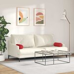 vidaXL Coussins d'accent 2 Pièces Rouge Ø 15 x 40 cm tissu