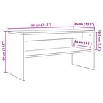 vidaXL Meuble TV Chêne fumé 80 x 35 x 40 cm Bois d'ingénierie