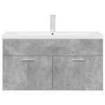 vidaXL Armoire lavabo de salle de bain avec bassin intégré et robinet