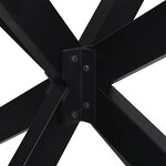 vidaXL Pied de table à manger en forme d'araignée  noir  120 x 68 x (72-73) cm  acier