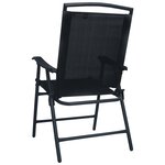 Ensemble de bistro jardin meuble extérieur terrasse 3 pièces noir acier 02_0013521