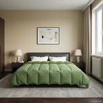 vidaXL Duvet d'été simple Matelassé Vert 240 x 260 cm Microfibre