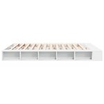 vidaXL Cadre de lit blanc 180x200 cm bois d'ingénierie