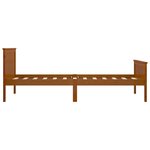vidaXL Cadre de lit sans matelas marron miel pin massif 100x200 cm