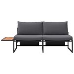 vidaXL Canapé de jardin avec coussin Marron 200.5 x 70 x 85.5 cm Métal