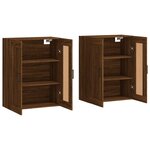 vidaXL Armoires murales 2 Pièces chêne marron bois d'ingénierie