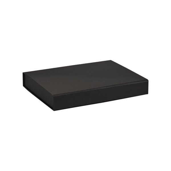 Boîte plate aimantée luxe noir mat A5