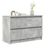 vidaXL Meuble TV gris béton 80x35x54 cm bois d'ingénierie