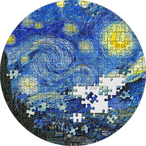 Monnaie STARRY NIGHT Van Gogh Micropuzzle Treasures 3 Oz Argent 20$ Palau 2019