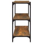vidaXL Bibliothèque Chêne fumé 60x33x70 5cm Bois d'ingénierie et acier