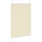 vidaXL Store plissé crème 100x100 cm largeur du tissu 99 4cm polyester
