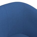 vidaXL Chaise cabriolet avec repose-pied bleu tissu