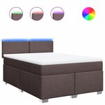 vidaXL Sommier à lattes de lit avec matelas Marron foncé 160x200 cm
