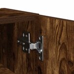 vidaXL Meuble de salle de bain avec porte-rouleau chêne fumé