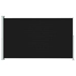 vidaXL Auvent latéral rétractable de patio 180x300 cm Noir