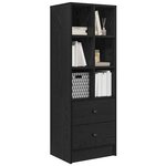 vidaXL Haut Armoire avec tiroir Chêne noir 45 5 x 34 x 127 cm