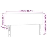 vidaXL Tête de lit à LED Noir 144x5x78/88 cm Tissu