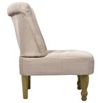 vidaXL Fauteuil de style France crème tissu