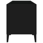 vidaXL Armoire à disques noir 74 5x38x48 cm bois d'ingénierie