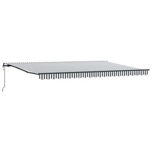 vidaXL Auvent rétractable automatique anthracite et blanc 500x300 cm