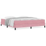 vidaXL Lit boxspring avec matelas Rose 180 x 200 cm Velours
