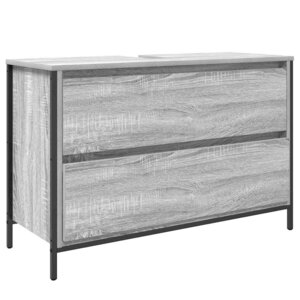 vidaXL Meuble de salle de bain lavabo tiroirs sonoma gris 90x34 5x60cm