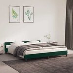 vidaXL Cadre de lit sans matelas vert foncé 160x200 cm velours
