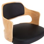 vidaXL Chaises pivotantes à manger lot de 4 bois courbé et similicuir