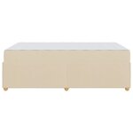 vidaXL Cadre de lit avec matelas Crème 120 x 190 cm tissu